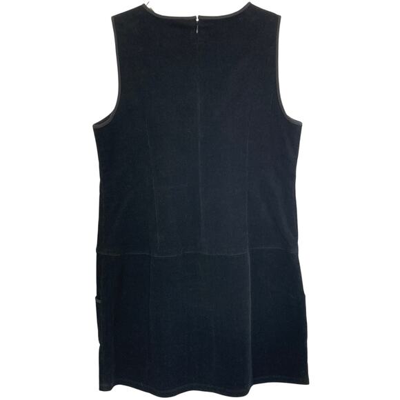 GH Bass Women 10 Black Corduroy Drop Waist Jumper Dress Academia 90s Preppy - Picture 2 of 9